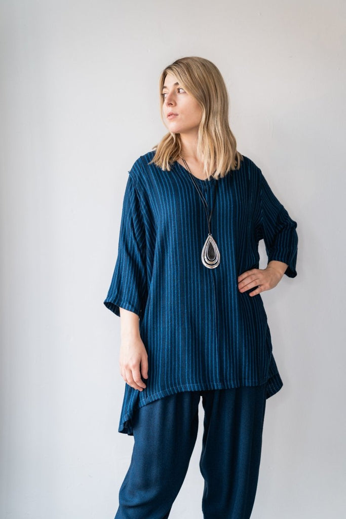 V-Neck Tunic - Midnight Blue - Dairi - The Wardrobe